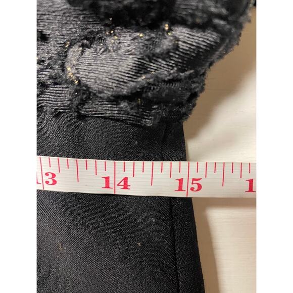 Badgley Mischka Formal Long Sleeve Dress Velvet Burnout Mock Neck Cocktail Sz8 - Picture 14 of 15